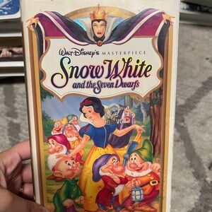 Disney Snow White and the Seven Dwarfs VHS with Colorful Cover